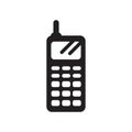 Cellular phone icon vector isolated on white background, Cellular phone sign , black symbols Royalty Free Stock Photo