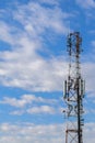 Cellular repeter tower for 2g, 3g and 4g transmision - GSM Royalty Free Stock Photo