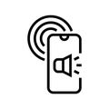 cellular telecommunication line icon vector illustration