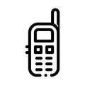 Cellular Telephone Symbol Icon Vector Outline Illustration