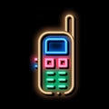 Cellular Telephone Symbol neon glow icon illustration