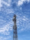 Cellular Tower Against a Blue Sky Royalty Free Stock Photo