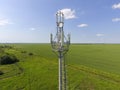 Cellular tower. Equipment for relaying cellular and mobile signal Royalty Free Stock Photo