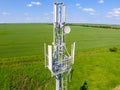 Cellular tower. Equipment for relaying and mobile signal Royalty Free Stock Photo