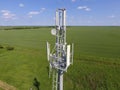 Cellular tower. Equipment for relaying cellular and mobile signa Royalty Free Stock Photo