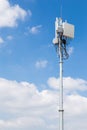 Cellular transmitter with blue sky Royalty Free Stock Photo