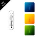 Celsius and fahrenheit meteorology thermometers measuring heat and cold icon isolated. Thermometer equipment showing hot Royalty Free Stock Photo