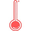 Celsius or fahrenheit meteorology thermometers measuring heat and cold, vector illustration. Thermometer equipment showing hot or Royalty Free Stock Photo