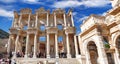 The Celsius Library in the ancient city of Ephesus. Izmir Turkey.