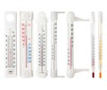 Set of thermometers isolated on white