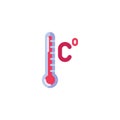 Celsius thermometer flat icon