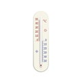 Celsius thermometer. Vector realistic outdoor dergree blank meter. Weather indicator. Graphic scalable illustration