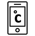Celsius Vector Icon which can easily modified or edit Royalty Free Stock Photo