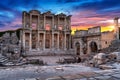 Celsus Library at Ephesus ancient city in Izmir, Turkey Royalty Free Stock Photo