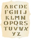 Celtic alphabet at old paper Royalty Free Stock Photo