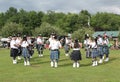 Celtic bagpipers performing