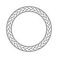 Celtic braid circular frame vector ornament