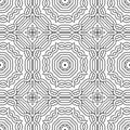 Celtic braided seamless pattern. Intricate line art pattern. Tribal ethnic traditional vector background. Fractal black and white