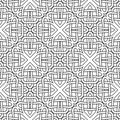 Celtic braided seamless pattern. Intricate line art pattern. Tribal ethnic traditional vector background. Fractal black and white