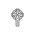 Celtic, Christianity, cross, sing icon. Element of Patrick day for mobile concept and web apps illustration. Thin line icon for Royalty Free Stock Photo