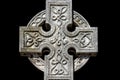 Celtic cross cemetery on black Royalty Free Stock Photo