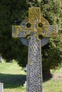 Celtic cross in English churchyard