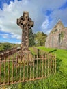 Celtic Cross Grave of Thomas Plunket, 2nd Baron Plunket, at Tourmakeady Royalty Free Stock Photo