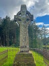 Celtic Cross Grave of Thomas Plunket, 2nd Baron Plunket, at Tourmakeady Royalty Free Stock Photo