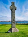 A Celtic Cross at the historic Abbey of Iona in the Inner Hebrides, Scotland, UK