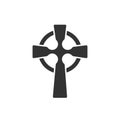 Celtic cross icon in modern flat style sign. Vector illustration Royalty Free Stock Photo