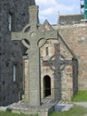 Celtic Cross and Iona Abbey