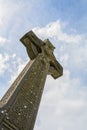 Celtic cross in an irish graveyard Royalty Free Stock Photo