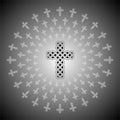 Celtic cross with round frames of cetic crosses - cdr format Royalty Free Stock Photo