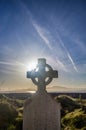 Celtic Cross at seashore in Ireland