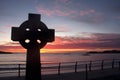 Celtic cross at sunset Royalty Free Stock Photo