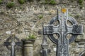 Celtic cross on a tomb Royalty Free Stock Photo