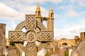 Celtic cross tombstone Royalty Free Stock Photo