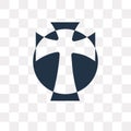 Celtic Cross vector icon isolated on transparent background, Celtic Cross transparency concept can be used web and mobile Royalty Free Stock Photo
