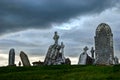 Celtic crosses at graveyard