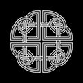 celtic dara knot irish symbol logo icon tattoo isolated on black background.