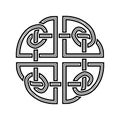 celtic dara knot irish symbol logo icon tattoo isolated on white background.