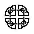 celtic dara knot irish symbol logo icon tattoo isolated on white background