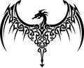 Celtic Dragon Tattoo Royalty Free Stock Photo
