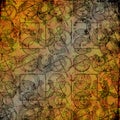 Celtic druid tools 3 - Grungy background