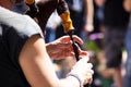 Celtic festival - detail of a bagpipe