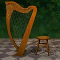 Celtic Harp for St Patrick Day.