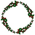 Celtic Holly wreath Royalty Free Stock Photo