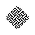 Black line icon for Celtic, ornament and weaving