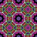 Celtic intricate colorful bright seamless pattern. Ornamental celtic knots vector background. Repeat patterned modern backdrop.