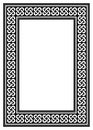 Celtic Irish frame vector design, ractangle braided pattern in 5x7 format perfect for greeting card or wedding invitation